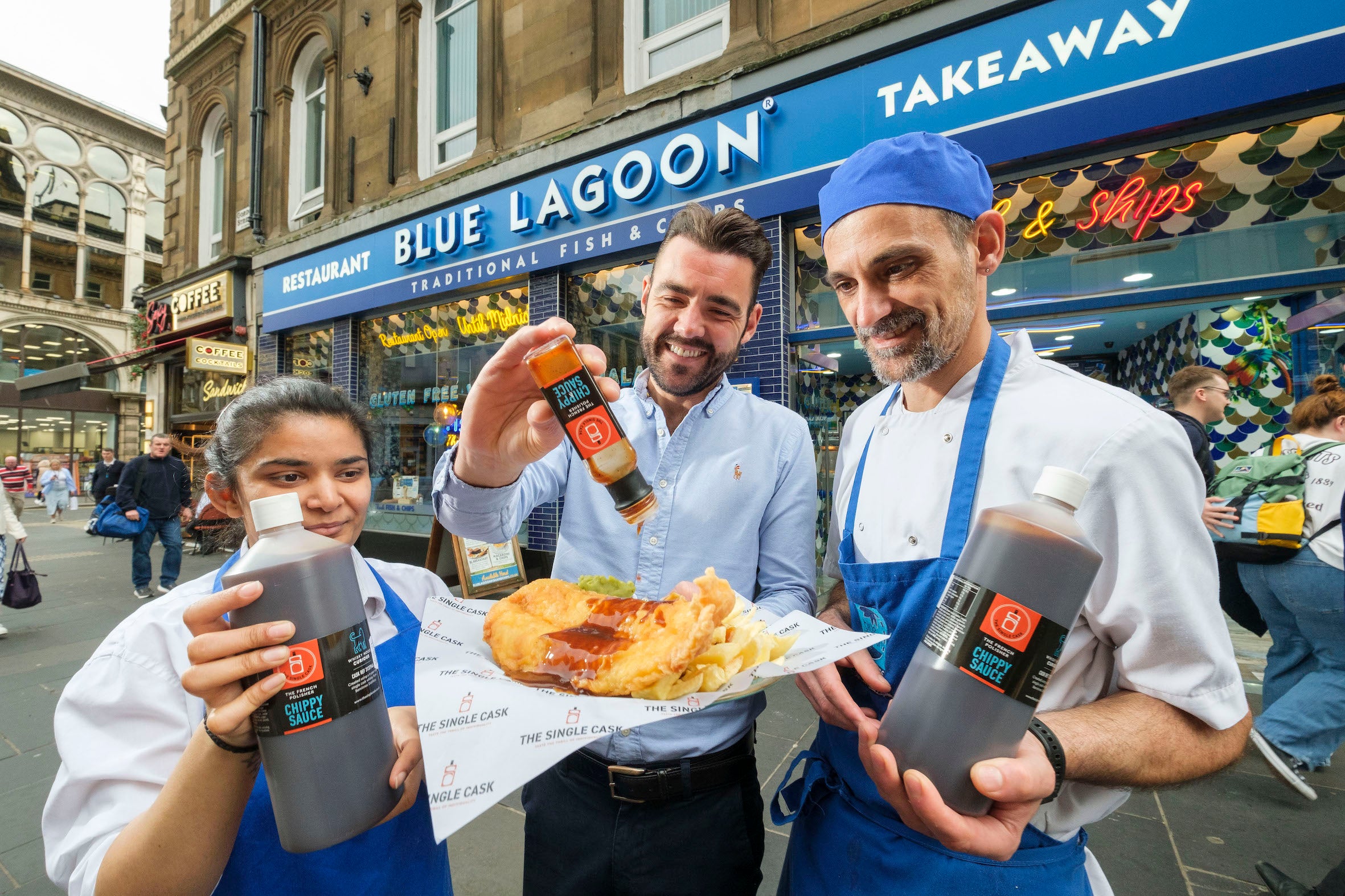 We team-up with Glasgow's Blue Lagoon to give away 50 fish suppers with whisky-sauce